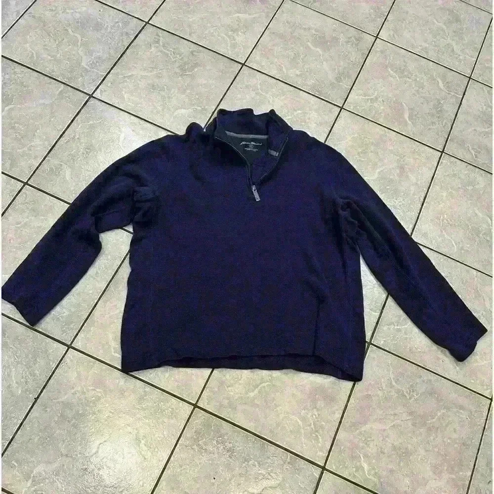 Eddie Bauer 1/4 Zipper Waffle Pullover Size Large